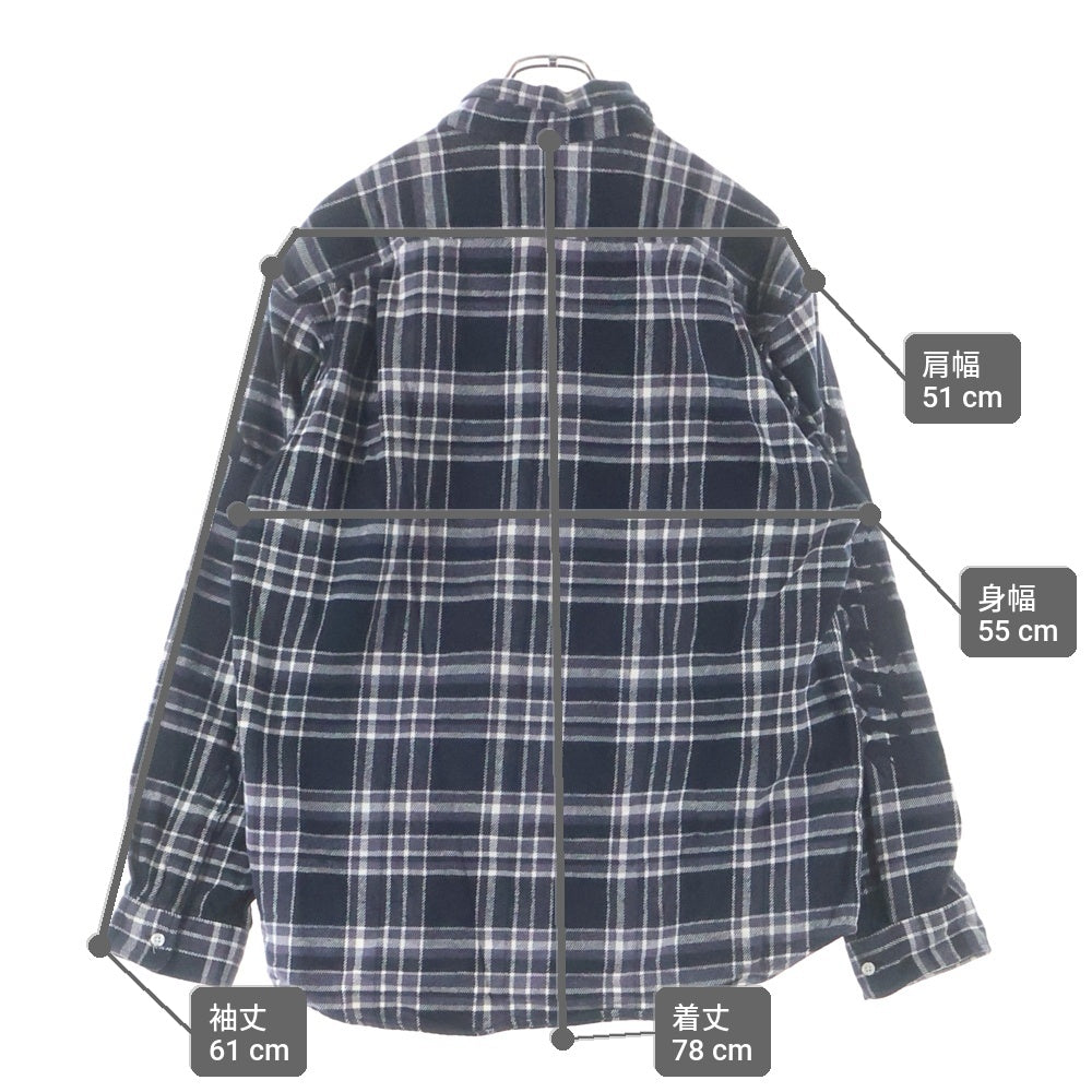 SUPREME(シュプリーム) 25SS Old English Plaid Flannel Shirt コットン フランネルシャツ ブラック