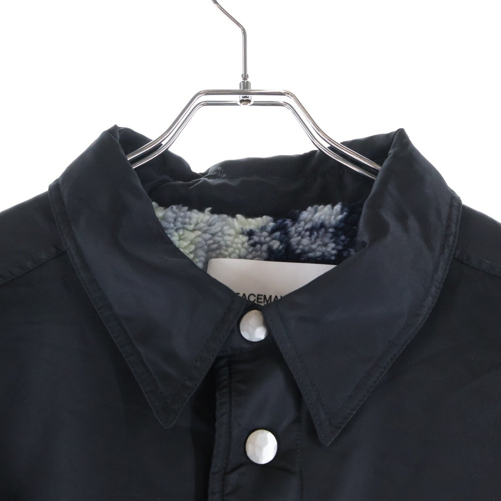 OAMC(オーエーエムシー) 25AW × PEACEMAKER Reversible Overshirt ピースメーカー オーバーサイズ シャツジャケット PCM2OJ06ANY00299 ブラック