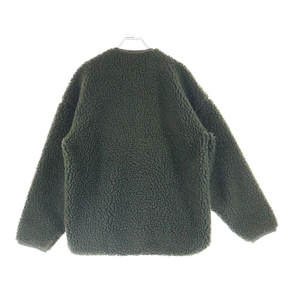 HYKE(ハイク) オーバーサイズ ノーカラー ボアジャケット カーキ 182-17176 012
