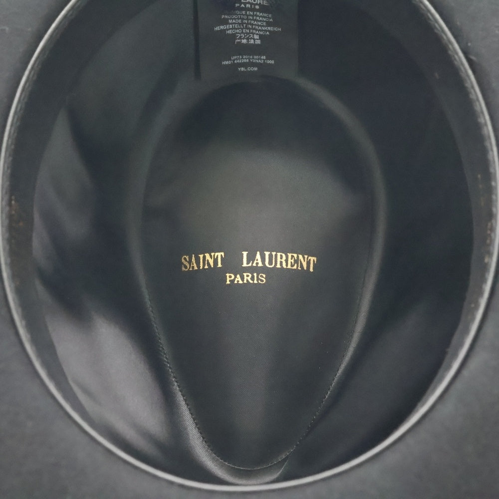 SAINT LAURENT PARIS(サンローランパリ) ウエスタン ウールハット 帽子 ブラック HM01 442288 Y3NA2 1000 レディース