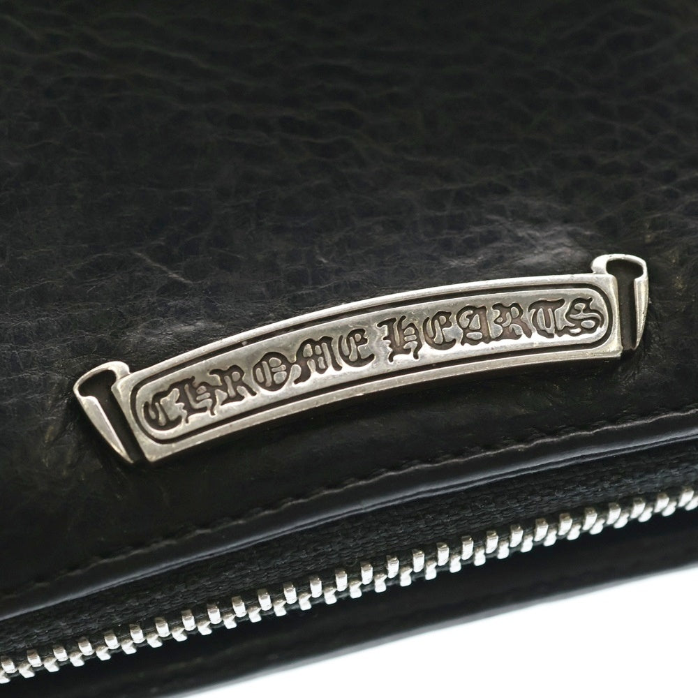 CHROME HEARTS(クロムハーツ) SQ ZIP BILL スクエアジップビル レザーウォレット 財布 ブラック BCA376