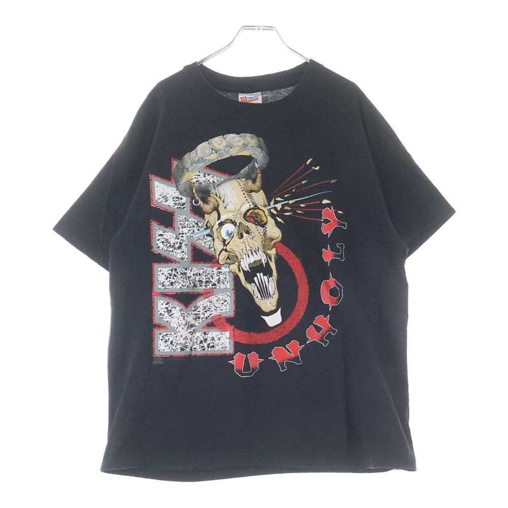 VINTAGE(ヴィンテージ) 90s KISS UNHOLY TEE アンホーリー フロント プリント Tシャツ 半袖 カットソー ブラック