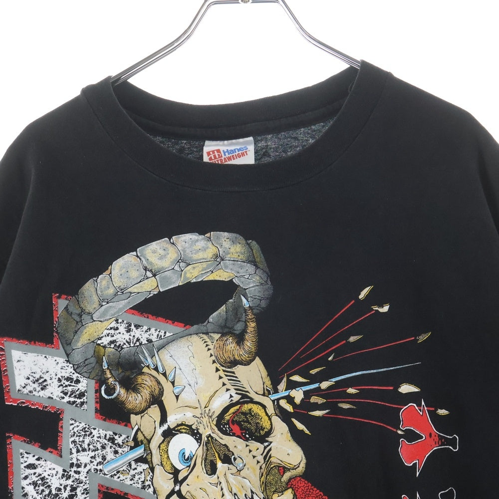 VINTAGE(ヴィンテージ) 90s KISS UNHOLY TEE アンホーリー フロント プリント Tシャツ 半袖 カットソー ブラック