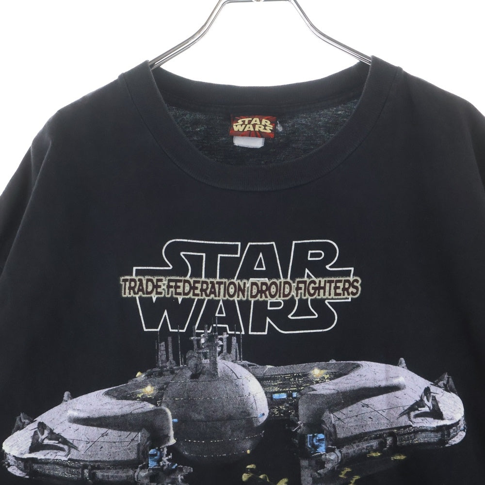 VINTAGE(ヴィンテージ) 90s STAR WARS TRADE FEDERATION DROID FIGHTERS グラフィック 半袖Tシャツカットソー ブラック