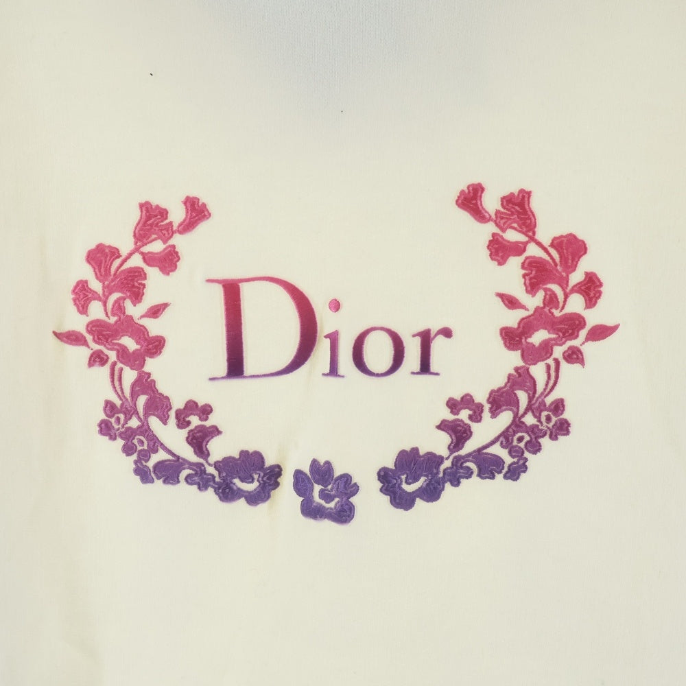 Christian Dior(クリスチャンディオール) 22AW フロントロゴ刺繍 プルオーバーパーカー フーディ ホワイト 313J691A0531