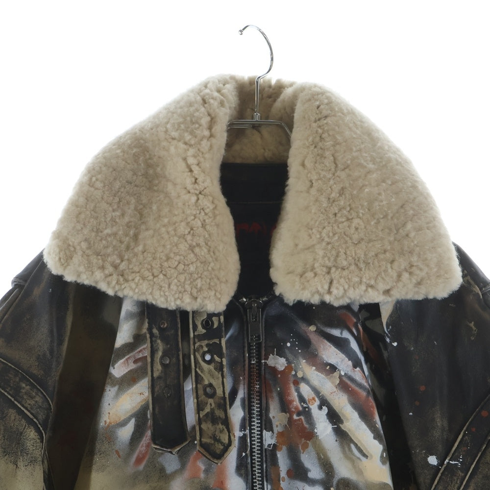cvtvlist(カタリスト) B-3 Jacket レザーペイントジャケット 2301110103 ブラウン