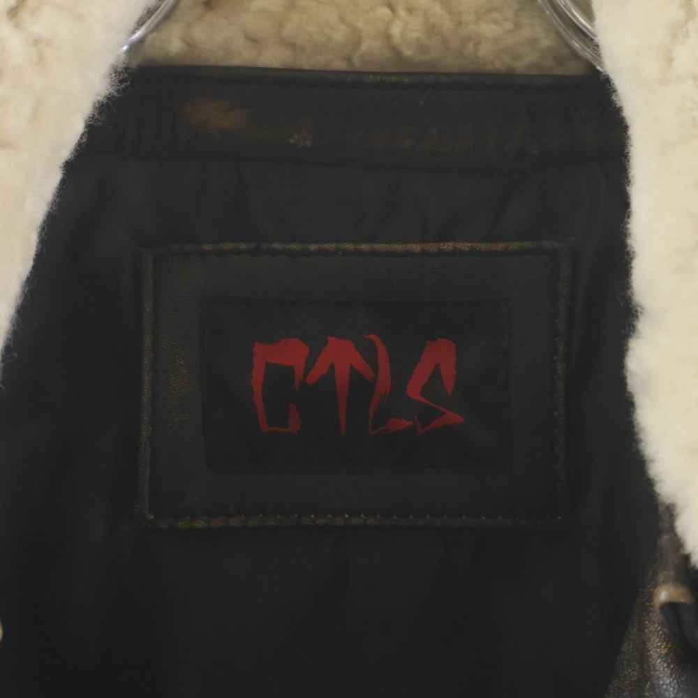 cvtvlist(カタリスト) B-3 Jacket レザーペイントジャケット 2301110103 ブラウン