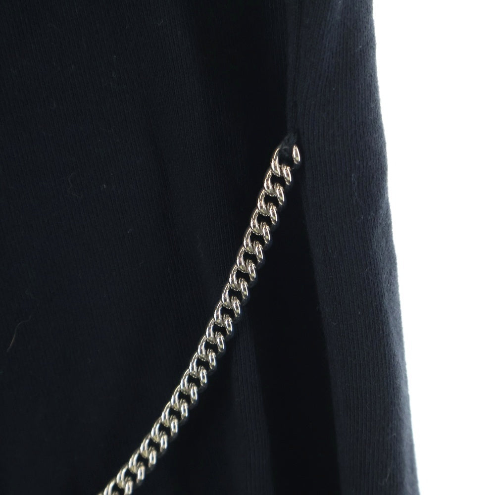 CELINE(セリーヌ) 21AW CHAINS TRACK PANTS IN COTTON FLEECE コットンフリース チェーン ジョガーパンツ スウェットパンツ 2Z108052H ブラック