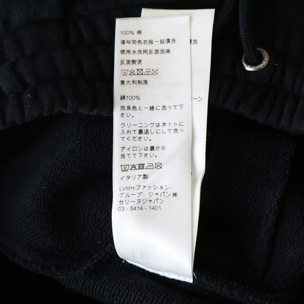 CELINE(セリーヌ) 21AW CHAINS TRACK PANTS IN COTTON FLEECE コットンフリース チェーン ジョガーパンツ スウェットパンツ 2Z108052H ブラック