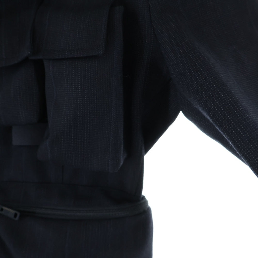 PRADA(プラダ) Utility Single-breasted jacket ユーティリティーシングルブレステッド ポケット付きテーラードジャケット ブラック UGI269