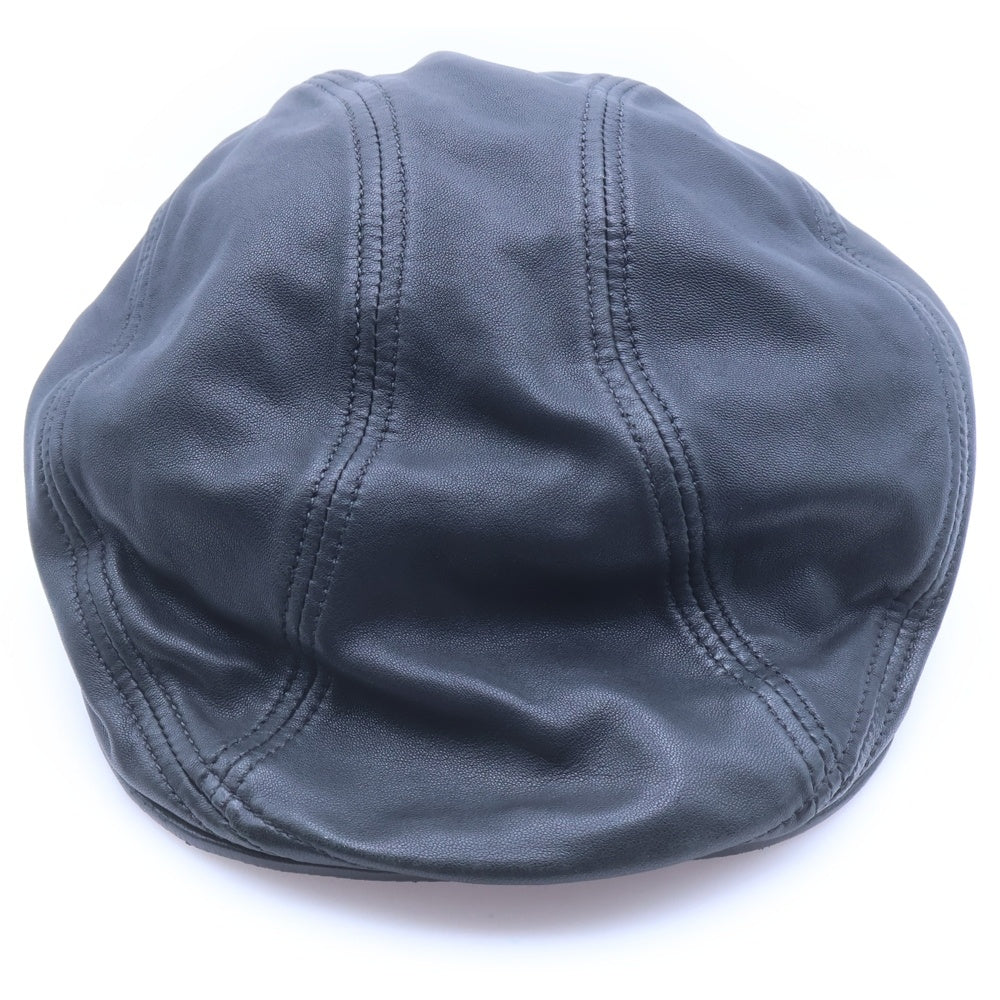 CHROME HEARTS(クロムハーツ) ホースシューリベット レザーハンチング 帽子 ブラック