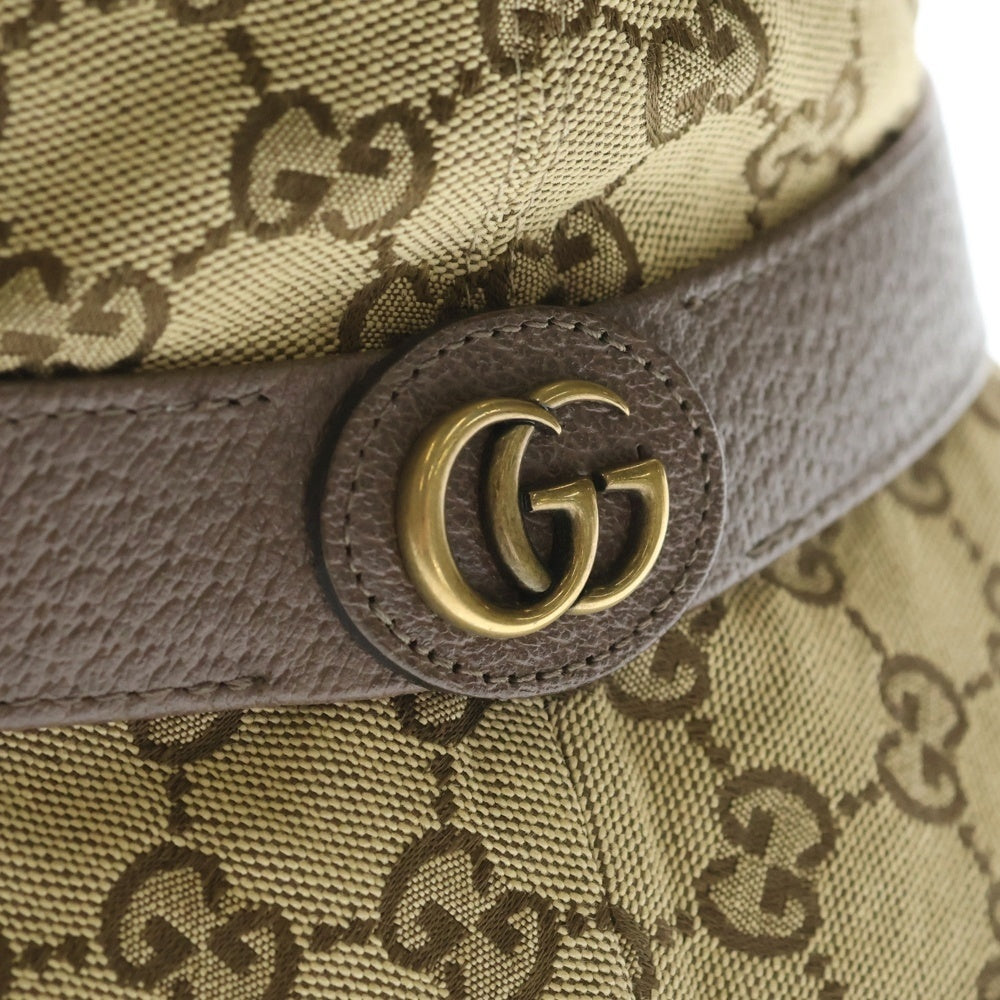 GUCCI(グッチ) GGキャンバス フェドラハット バケットハット ブラウン