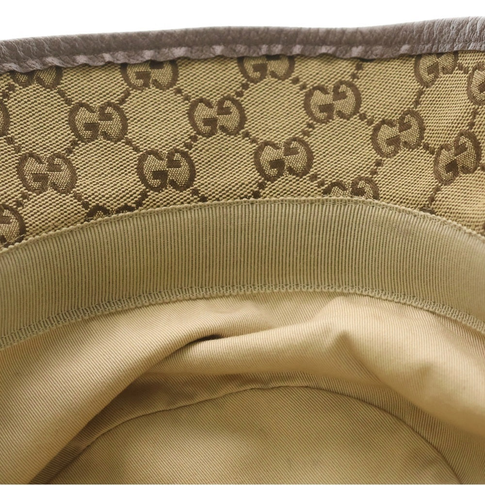GUCCI(グッチ) GGキャンバス フェドラハット バケットハット ブラウン