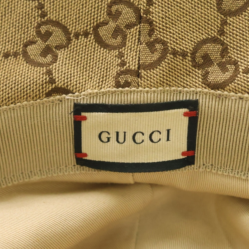 GUCCI(グッチ) GGキャンバス フェドラハット バケットハット ブラウン