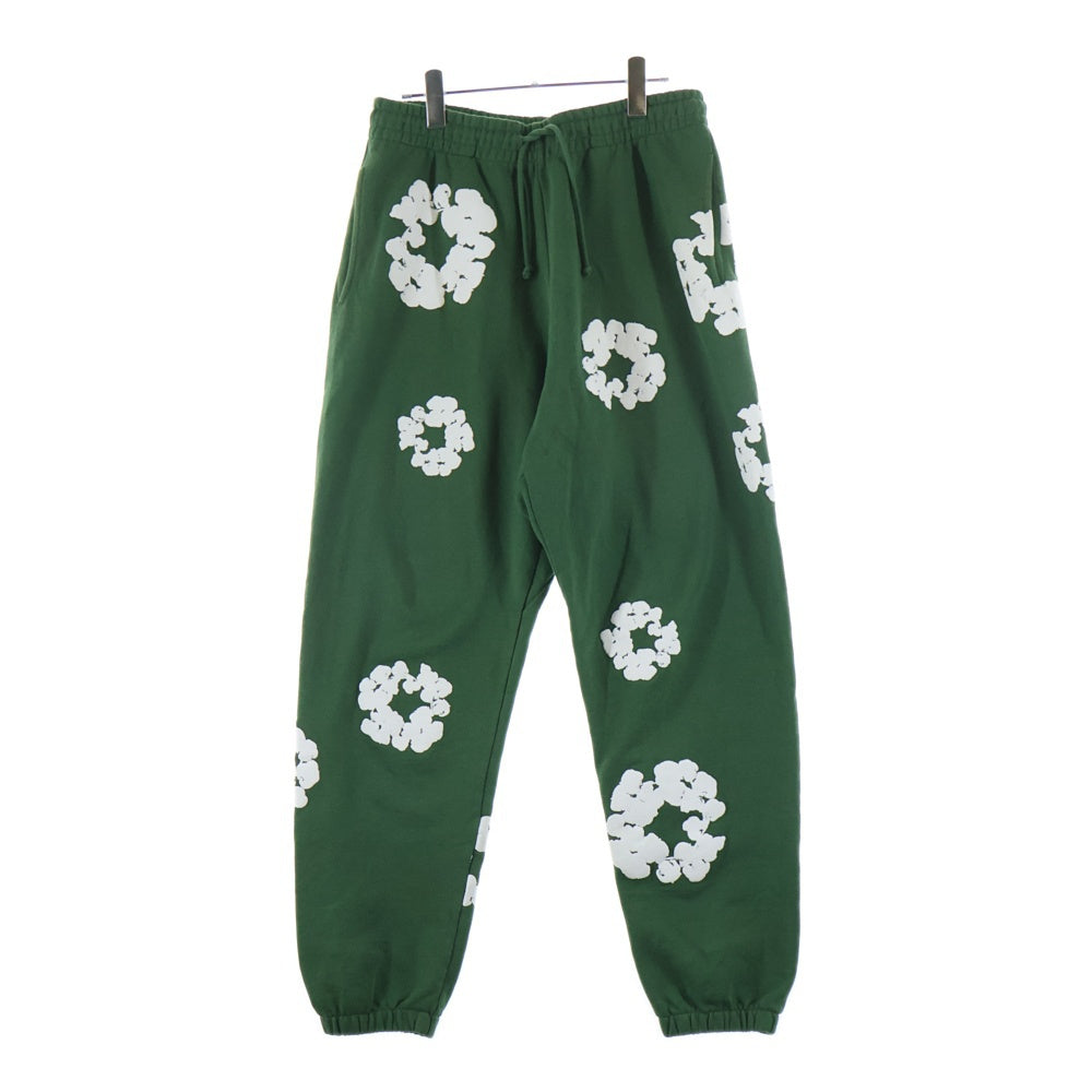 DENIM TEARS(デニムティアーズ) COTTON WREATH SWEATPANTS コットン フラワー スウェットパンツ グリーン