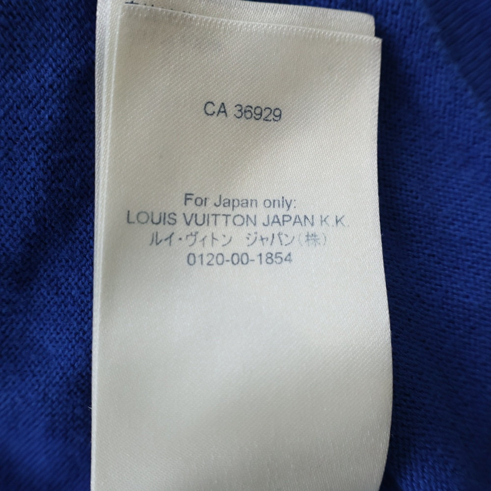 LOUIS VUITTON(ルイヴィトン) 21AW エブリデイ LV クルーネック 半袖ニット Tシャツ RM212 DB0 HLN84W ブルー/ホワイト