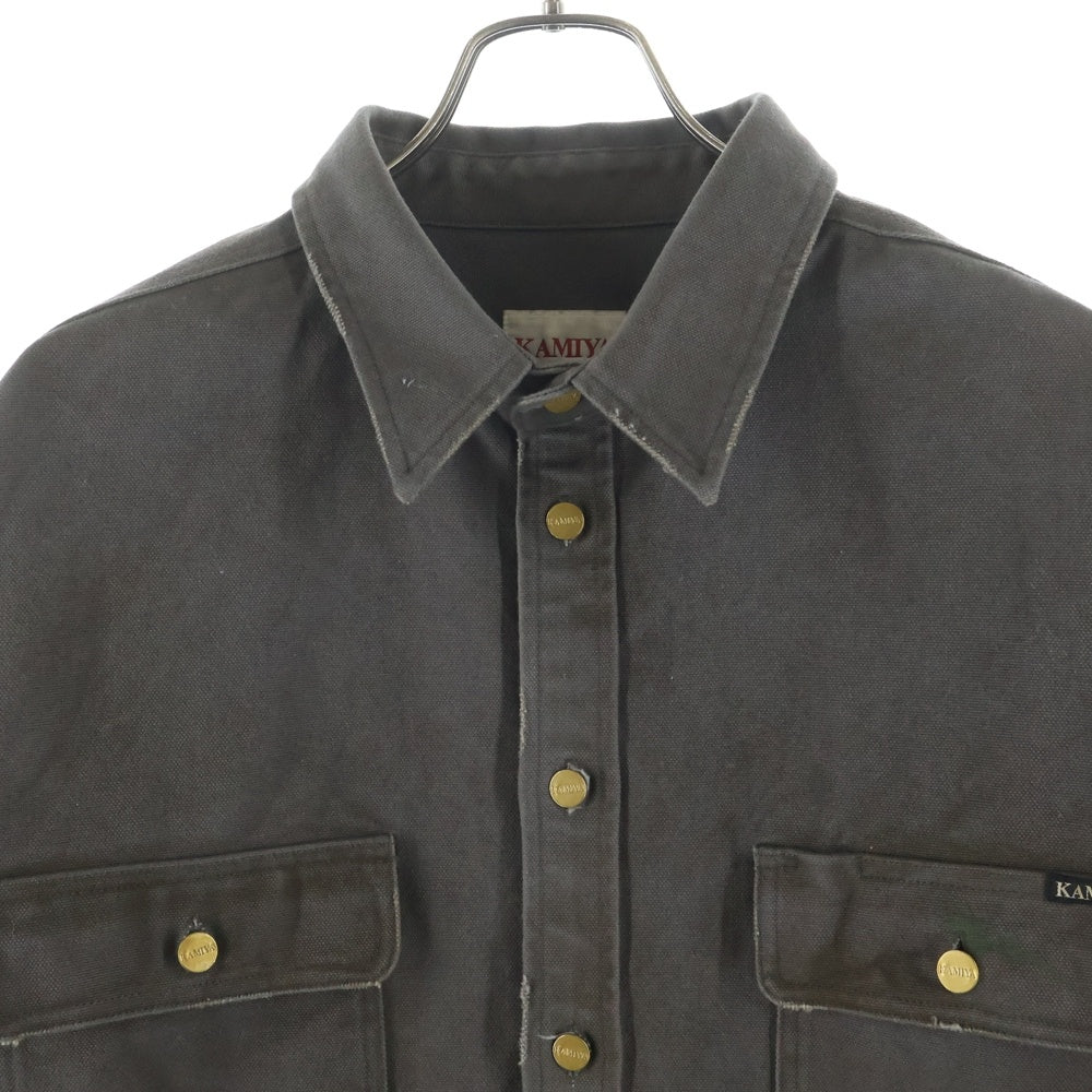 KAMIYA(カミヤ) BORO Duck Shir ボロダック 長袖シャツ グレー G14SH034