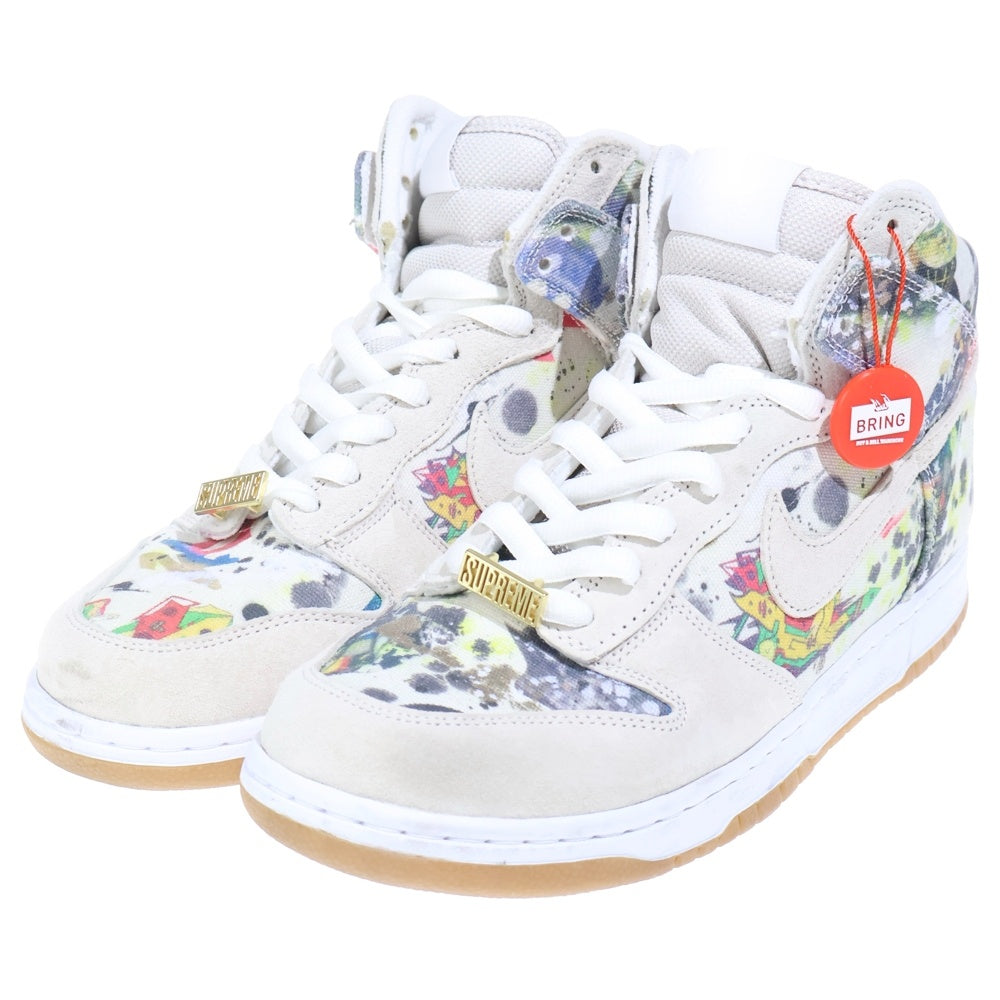 NIKE(ナイキ) ×DUNK HIGH RAMMELLZEE シュプリーム ダンク ラメルジー ハイカットスニーカー ホワイト/マルチ US9.5/27.5cm FD8779-100