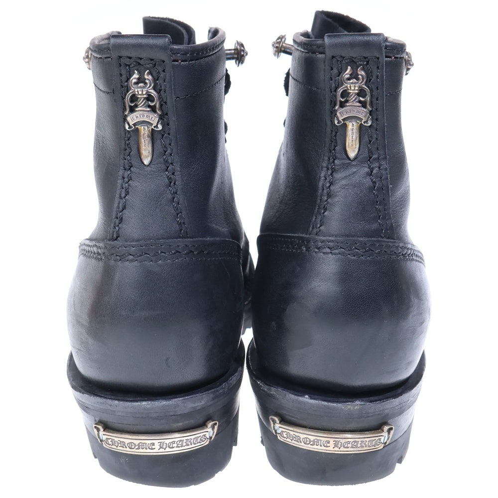 CHROME HEARTS(クロムハーツ) ×WESCO ウエスコ ジョブマスター レザーブレードレースアップ レザーブーツ ブラック