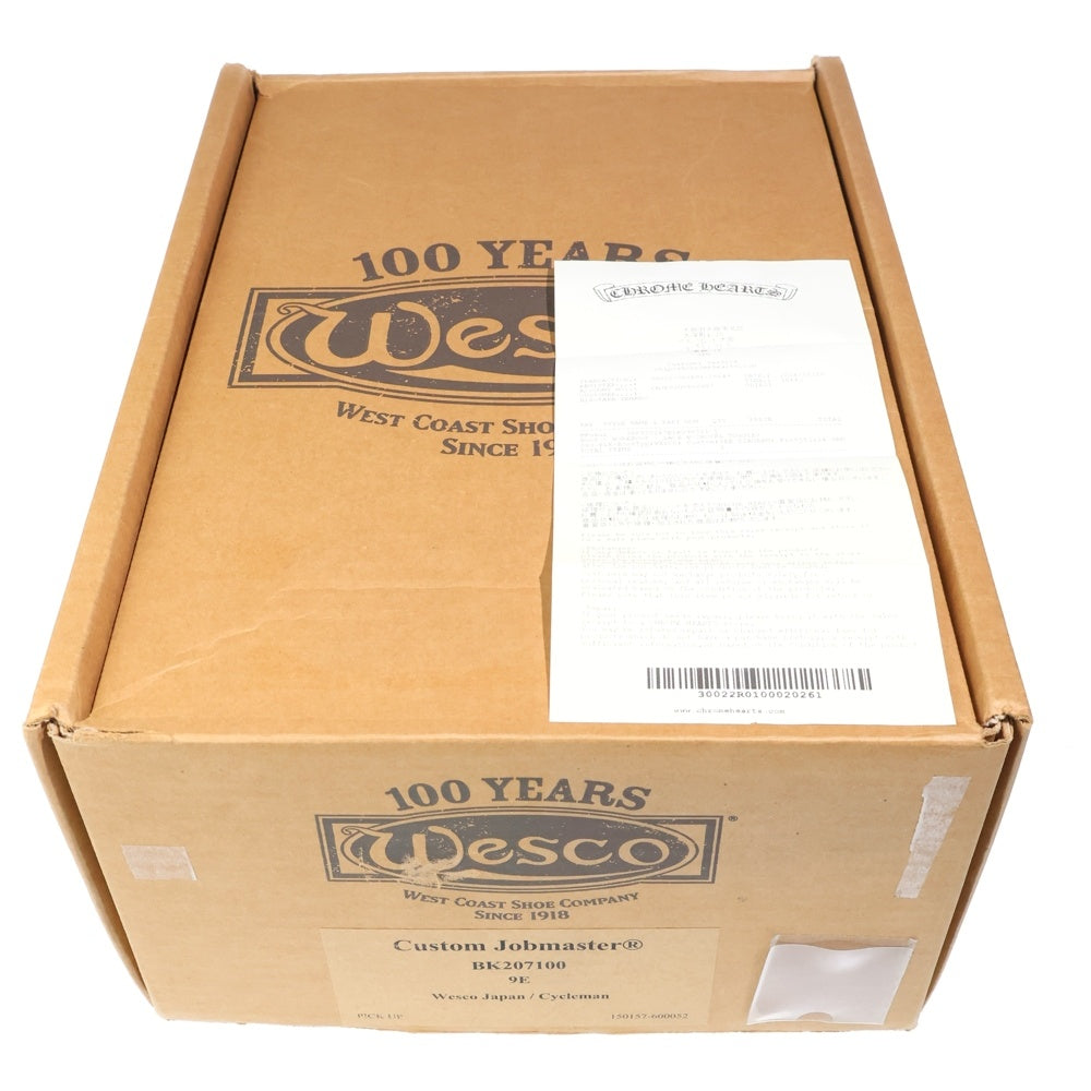 CHROME HEARTS(クロムハーツ) ×WESCO ウエスコ ジョブマスター レザーブレードレースアップ レザーブーツ ブラック