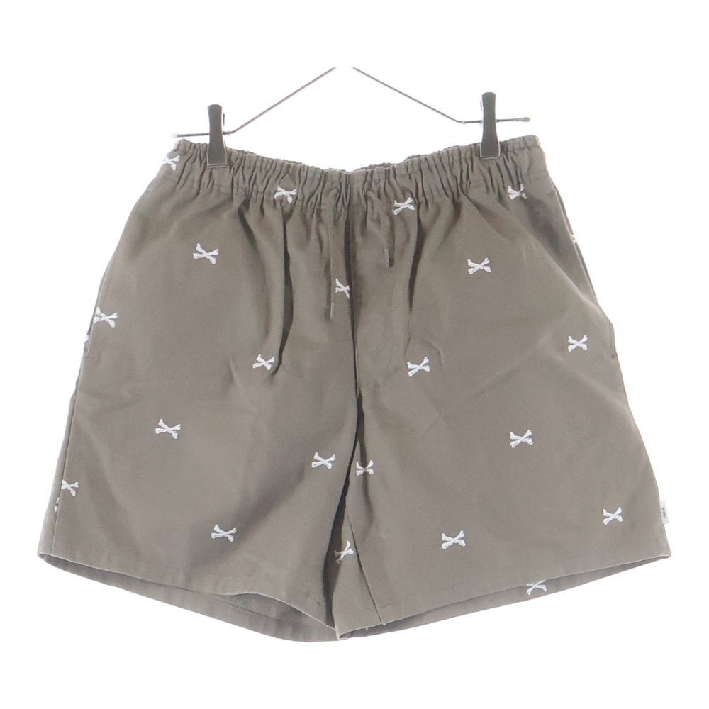 WTAPS(ダブルタップス) 22SS SEAGUL 03 SHORTS クロスボーン総柄 シーガルショーツ ブラウン ショートパンツ 221TQDT-PTM06