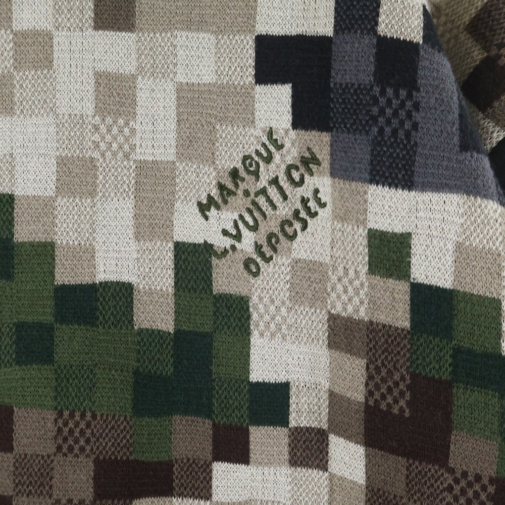 LOUIS VUITTON(ルイヴィトン) 24SS ダモフラージュ クルーネックニット セーター グリーン RM241 AUR HQN72W