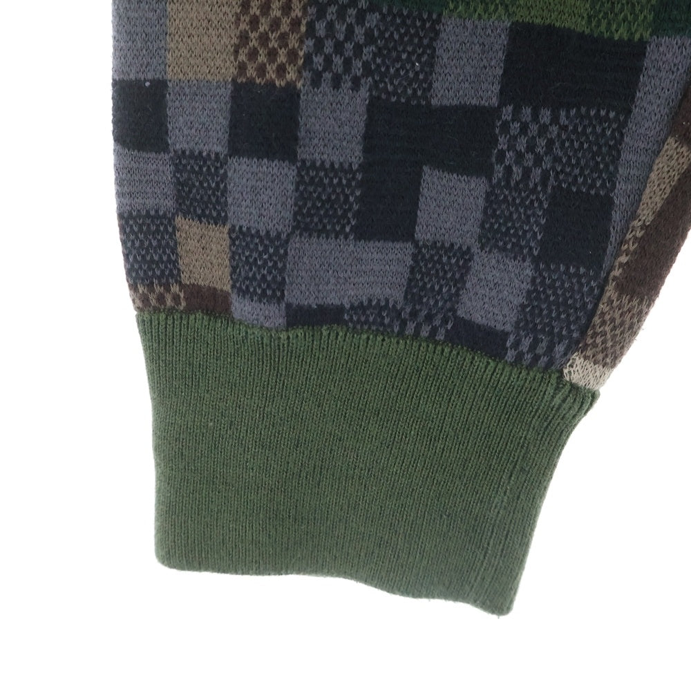 LOUIS VUITTON(ルイヴィトン) 24SS ダモフラージュ クルーネックニット セーター グリーン RM241 AUR HQN72W