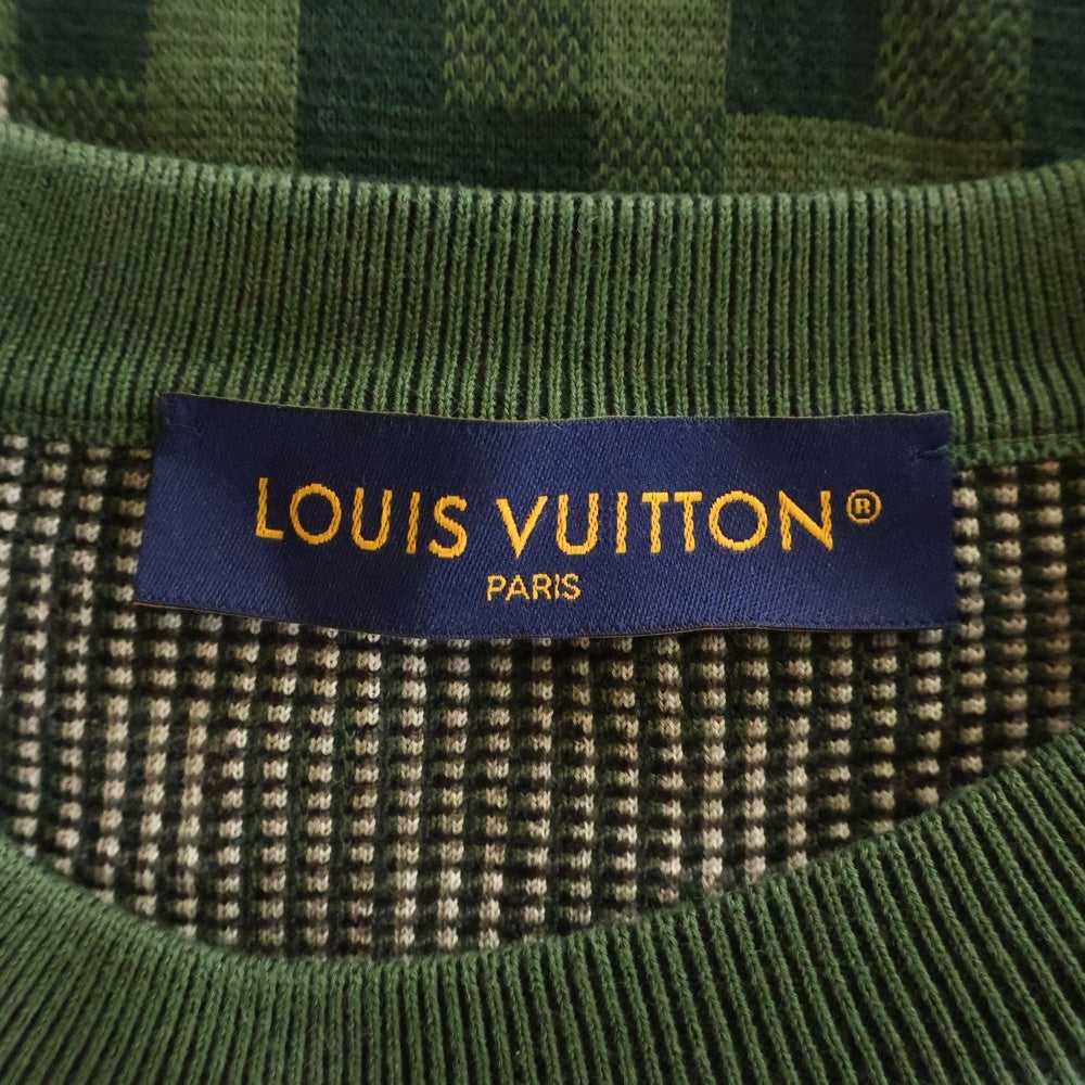 LOUIS VUITTON(ルイヴィトン) 24SS ダモフラージュ クルーネックニット セーター グリーン RM241 AUR HQN72W