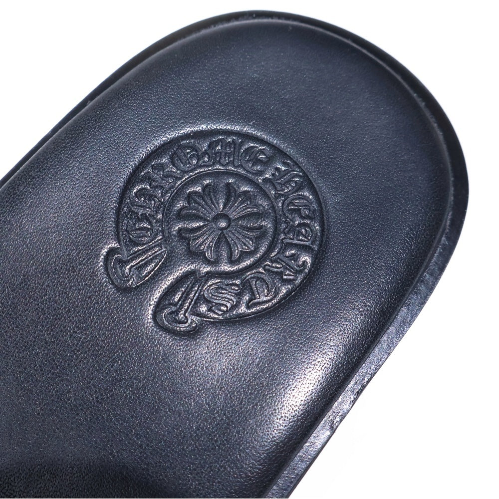 CHROME HEARTS(クロムハーツ) CH SLIDE LEATHER CHプラスパッチレザーサンダル ブラック