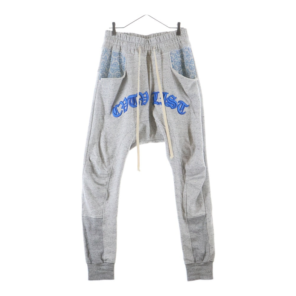 cvtvlist(カタリスト) 23AW Usual pants ユージュアルパンツ フロント刺繍スウェットパンツ 2301110401 グレー