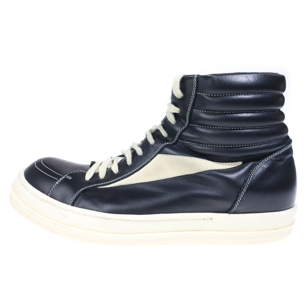 Rick Owens(リックオウエンス) HIGH VINTAGE SNEAKS レザーハイカットスニーカー ブラック RU02D6896