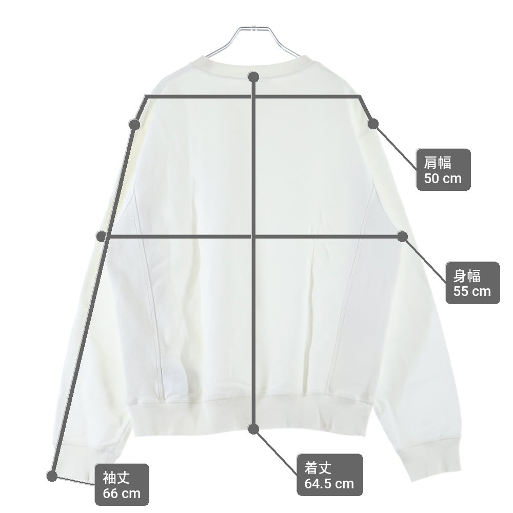 Dior HOMME(ディオールオム) 22SS フロントCDロゴ刺繍クルーネックスウェットトレーナー 213J687A0531 ホワイト