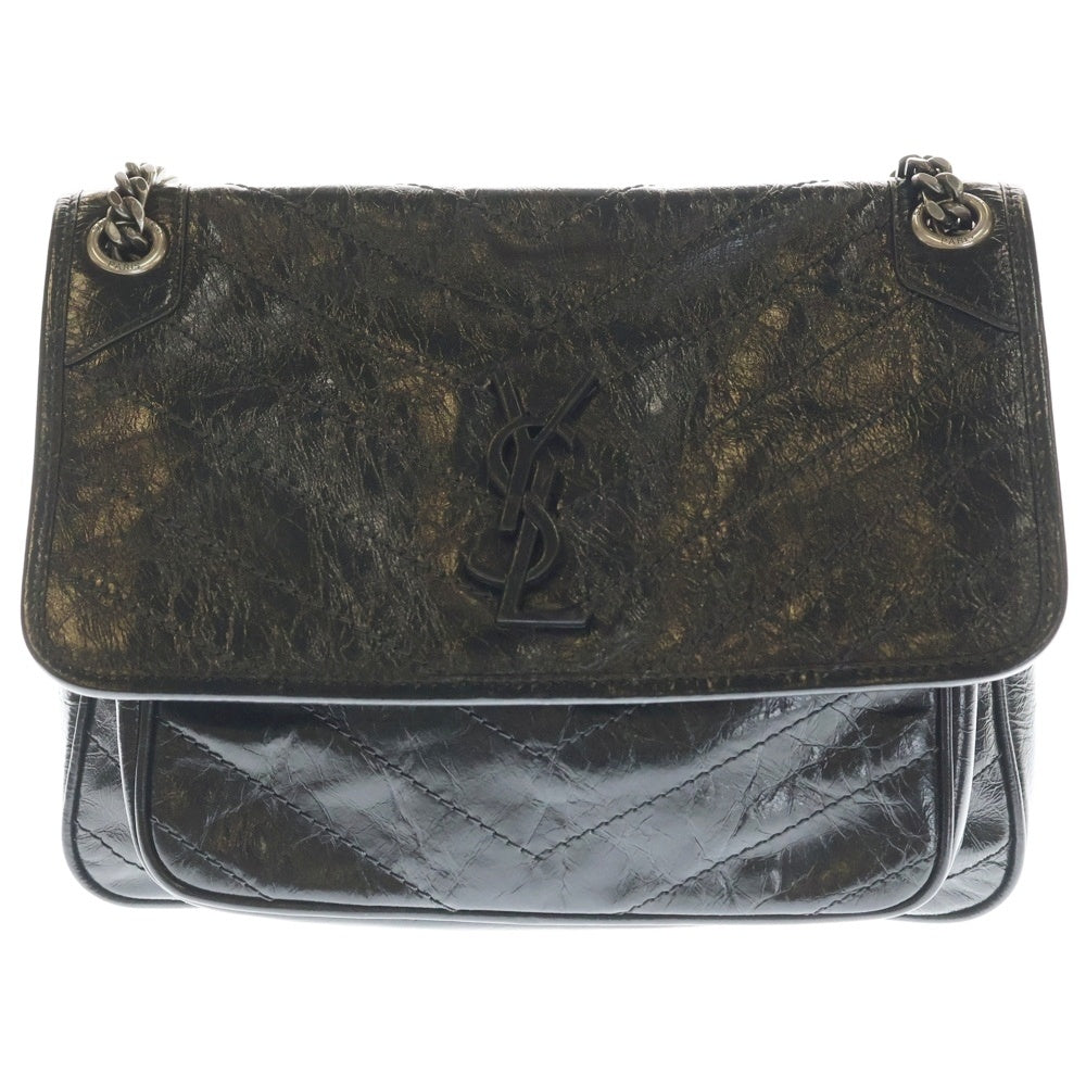 SAINT LAURENT PARIS(サンローランパリ) ニキ ミディアム チェーンショルダーバック シルバー金具 633158 レディース