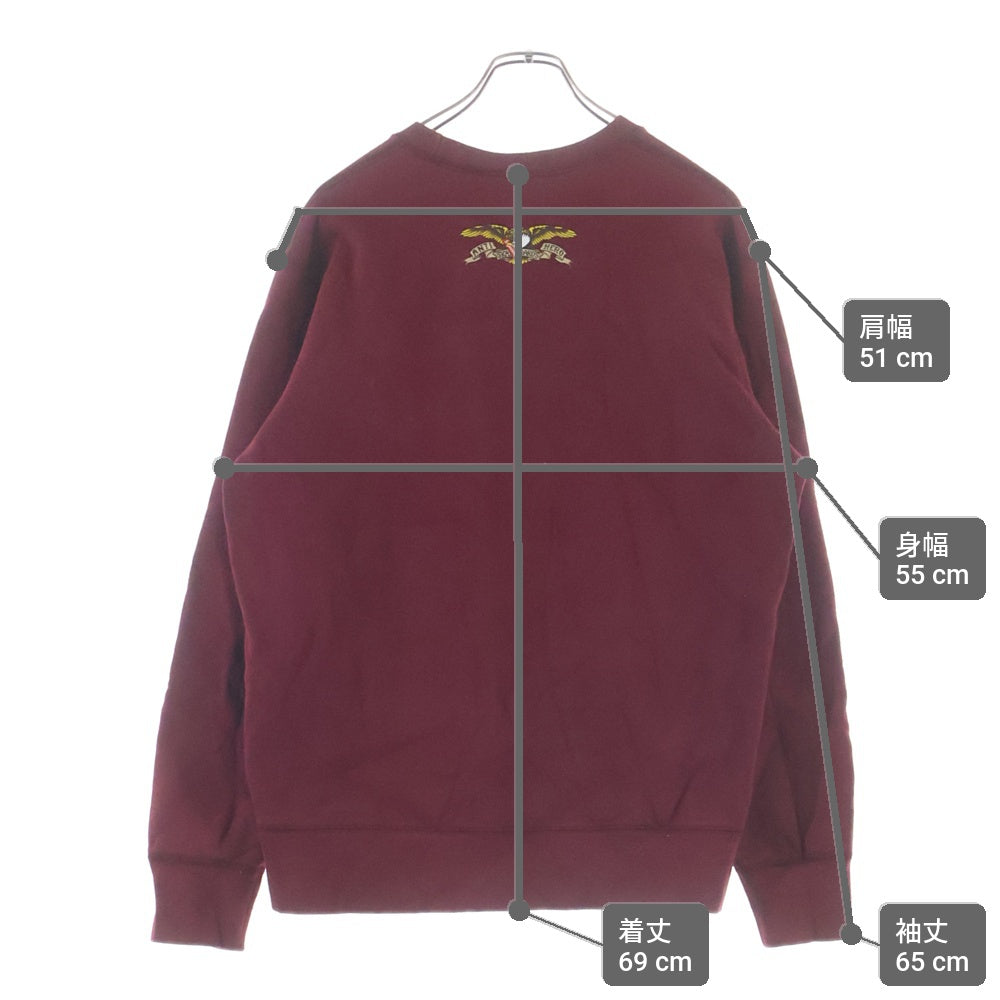 SUPREME(シュプリーム) 16SS × ANTIHERO Pope Crewneck アンタイヒーロー フロントフォトプリント スウェットトレーナー レッド