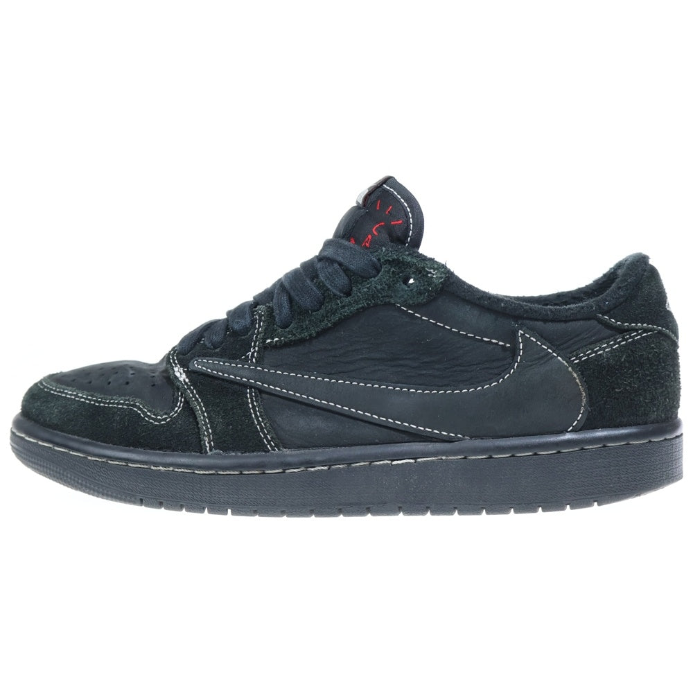NIKE(ナイキ) ×TRAVIS SCOTT AIR JORDAN 1 LOW OG SP BLACK PHANTOM DM7866-001 エアジョーダン1 ブラックファントム ローカットスニーカー ブラック US8/26.0cm