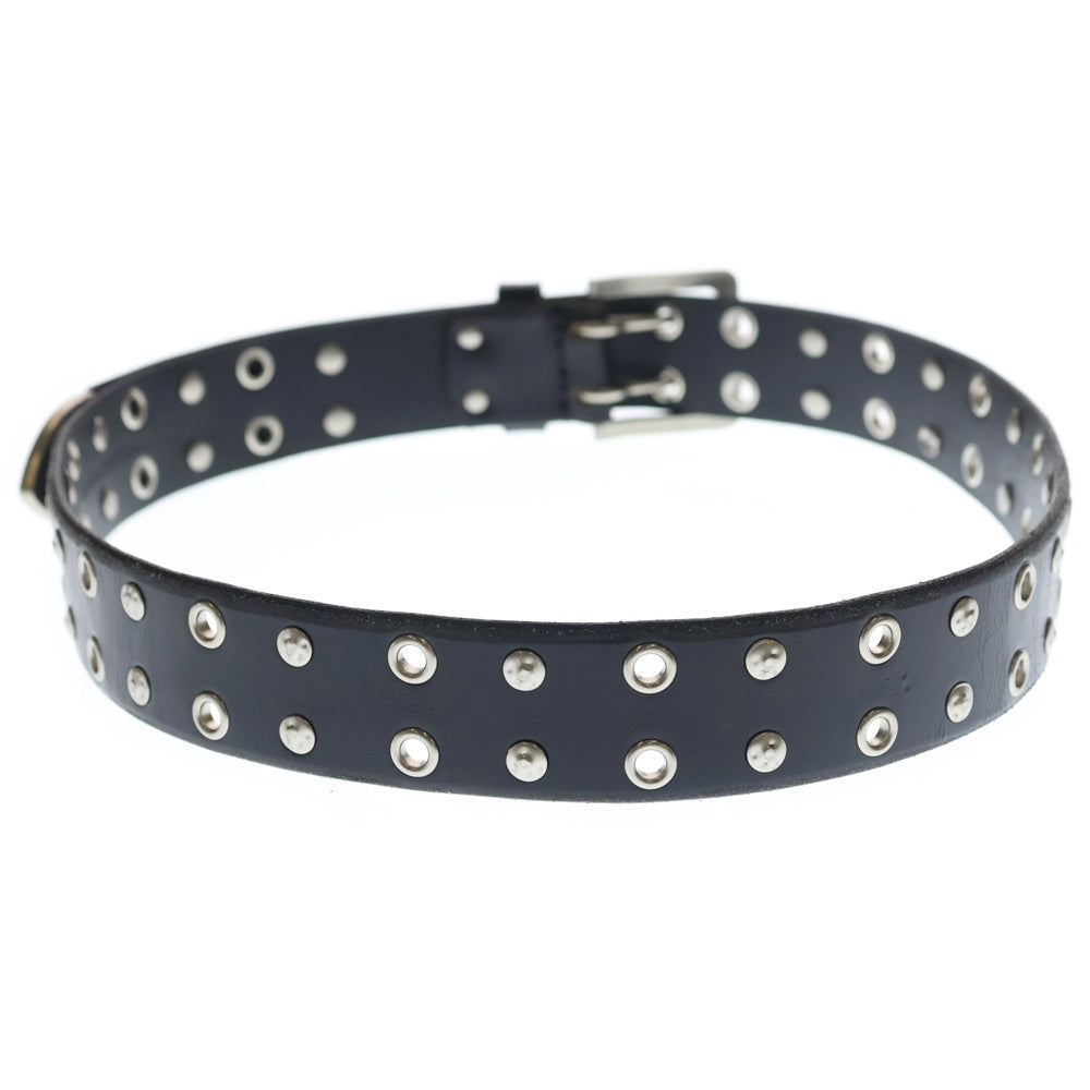OUR LEGACY(アワーレガシー) Flecking Black Leather Belt スタッズ レザーベルト ブラック
