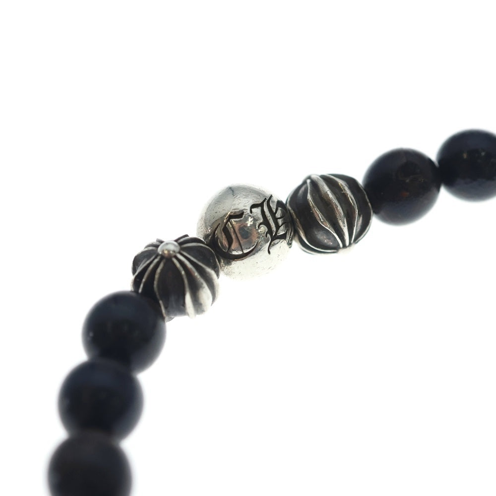 CHROME HEARTS(クロムハーツ) 8mm BEAD 8mm ビーズオニキスビーズブレスレット ブラック/シルバー
