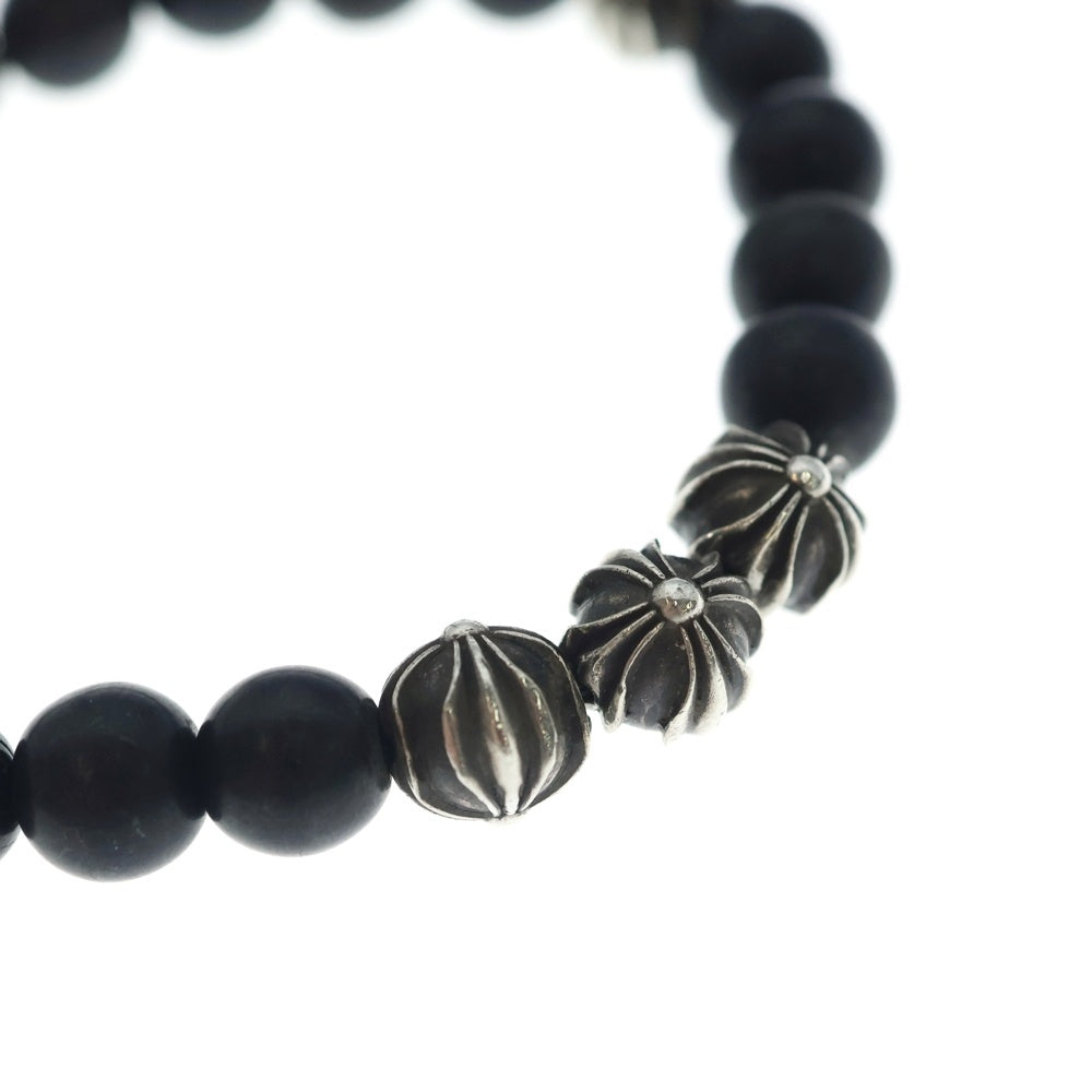 CHROME HEARTS(クロムハーツ) 8mm BEAD 8mm ビーズオニキスビーズブレスレット ブラック/シルバー