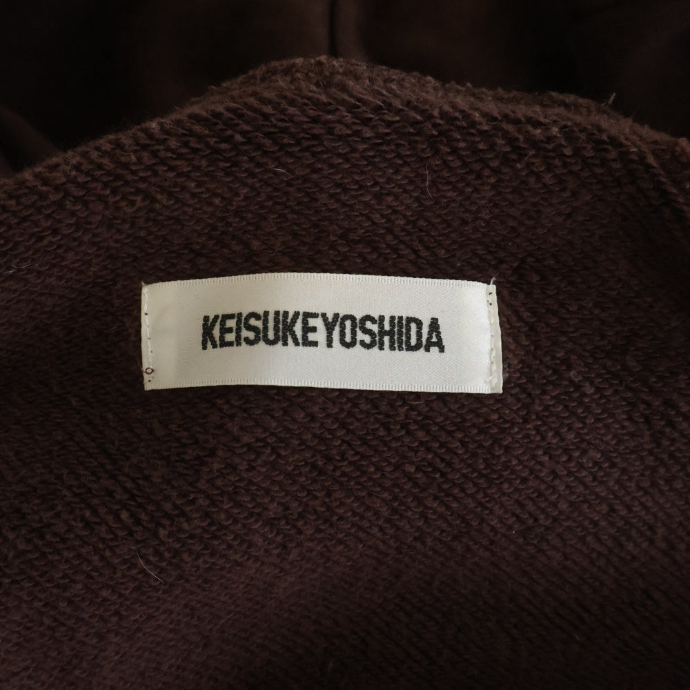 KEISUKEYOSHIDA(ケイスケヨシダ) 21AW フロントプリント ジップアップフーディー ブラウン KY21AW018A