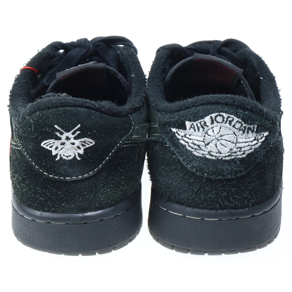 NIKE(ナイキ) ×TRAVIS SCOTT AIR JORDAN 1 LOW OG SP BLACK PHANTOM DM7866-001 エアジョーダン1 ブラックファントム ローカットスニーカー ブラック US10/28cm