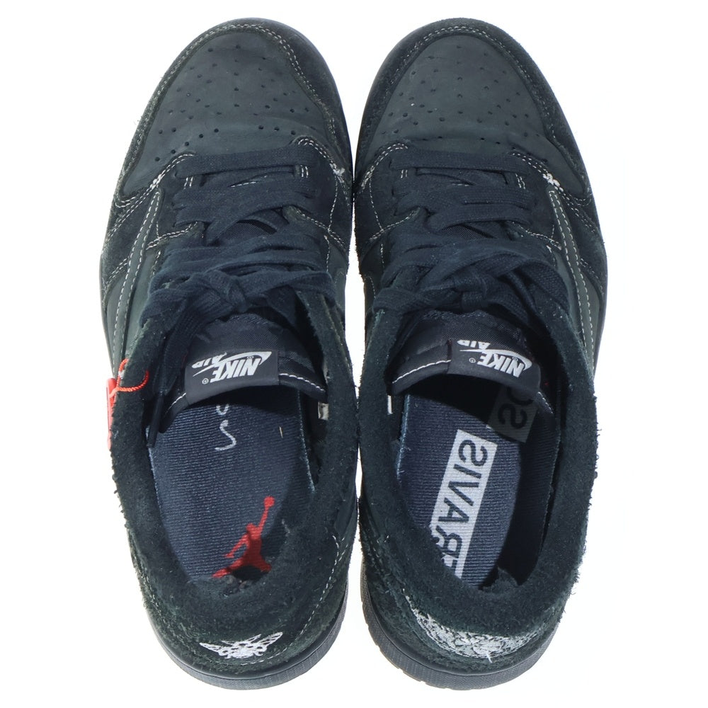 NIKE(ナイキ) ×TRAVIS SCOTT AIR JORDAN 1 LOW OG SP BLACK PHANTOM DM7866-001 エアジョーダン1 ブラックファントム ローカットスニーカー ブラック US10/28cm