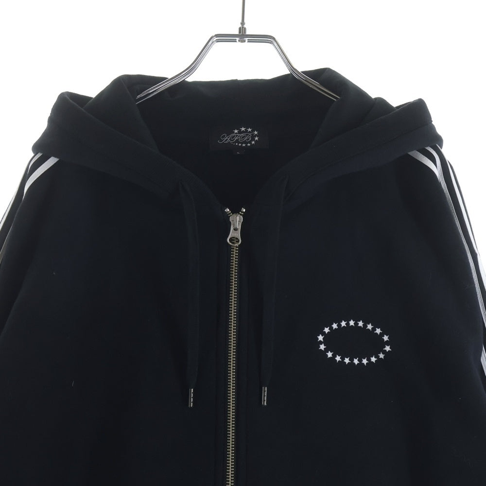 AFB(エーエフビー) STAR ZIP HOODIE ジップアップパーカー ブラック