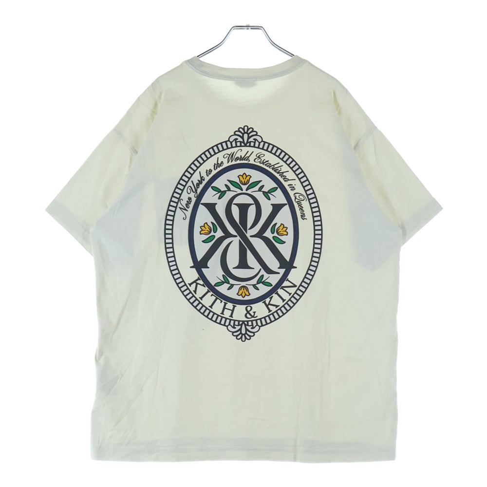 KITH(キス) 25SS QUEENS CREST TEE プリント半袖Tシャツカットソー ホワイト
