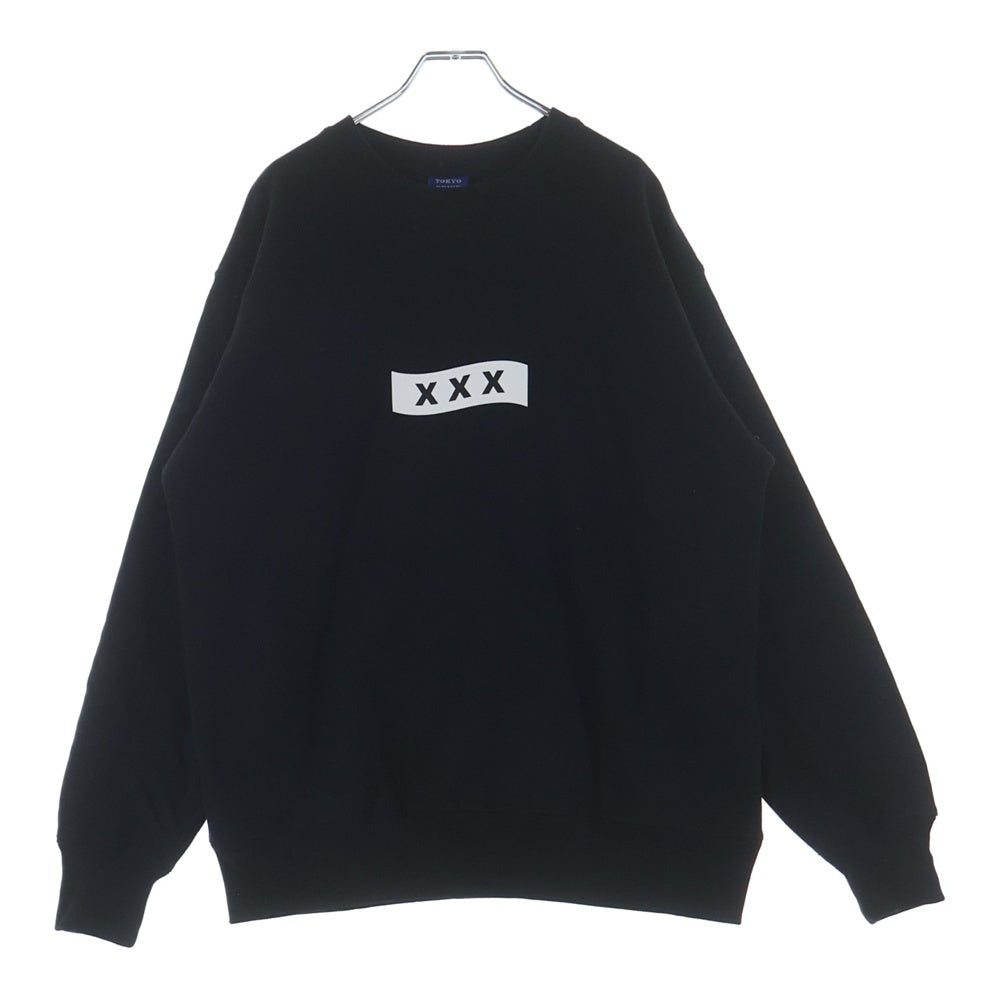 GOD SELECTION XXX(ゴッドセレクショントリプルエックス) ×Tokyo Drive Car Club SWEATSHIRT クルーネックスウェットトレーナー ブラック XXX-0804