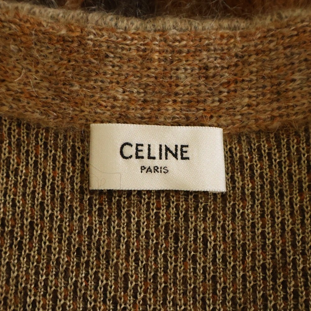 CELINE(セリーヌ) 19AW ARGYLE MOHAIR CARDIGAN アーガイル モヘア ダイヤ カーディガン ブラウン 2A584382D