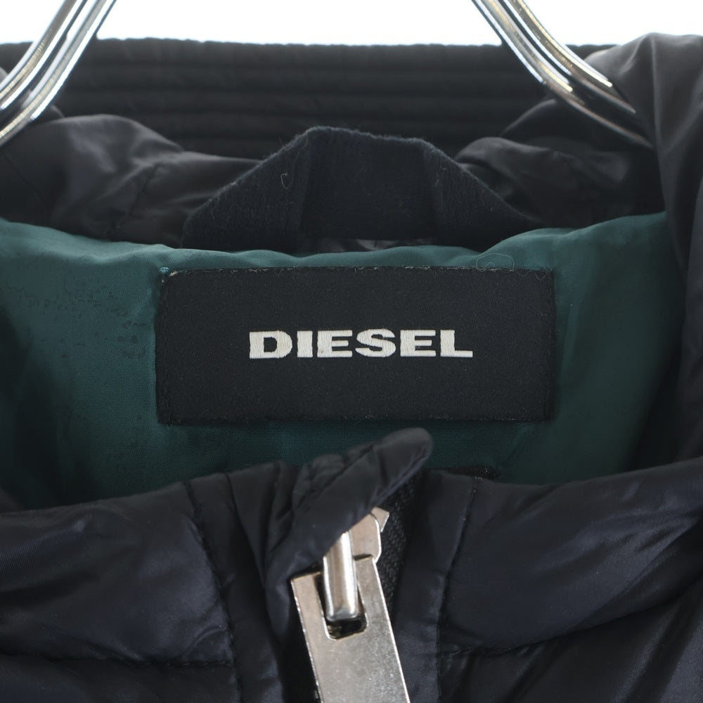 DIESEL(ディーゼル) W-GARRETT フード付きダウンジャケット ブラック