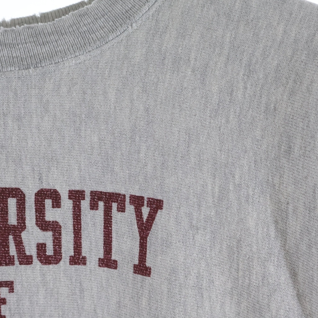 CHAMPION(チャンピオン) 90S REVERSE WEAVE UNIVERSITY OF MASSACHUSETTS マサチューセッツ大学 リバースウィーブ フロントプリント トレーナー スウェット グレー