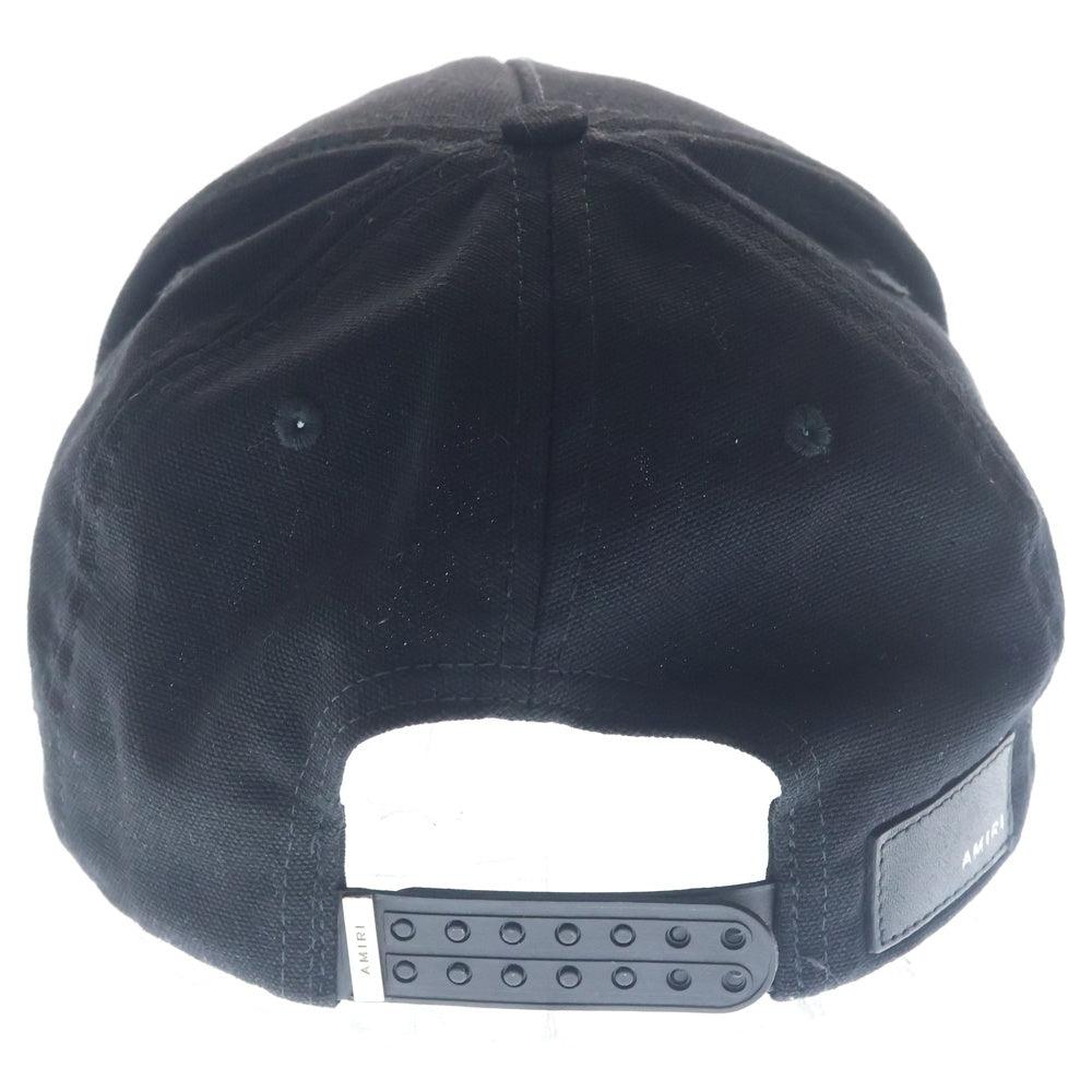 AMIRI(アミリ) MA QUAD CRYSTAL CANVAS HAT クリスタルキャンバスキャップ 帽子 ブラックSRAMHACP1054SMRBC00