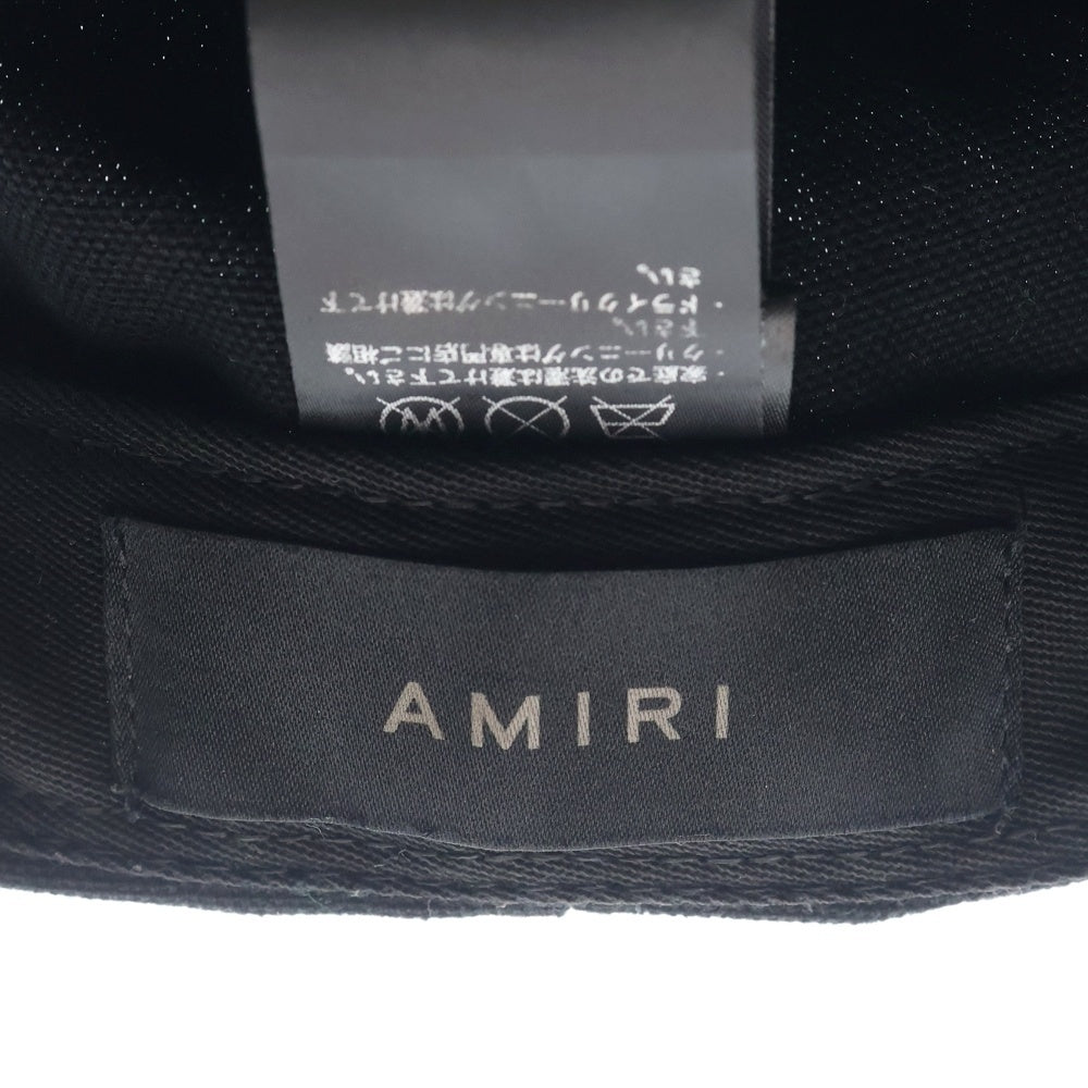 AMIRI(アミリ) MA QUAD CRYSTAL CANVAS HAT クリスタルキャンバスキャップ 帽子 ブラックSRAMHACP1054SMRBC00