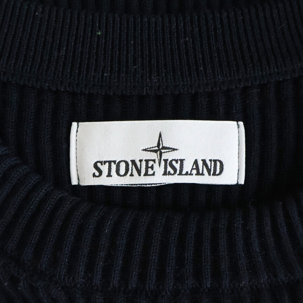 STONE ISLAND(ストーンアイランド) 袖ロゴパッチ クルーンネックニット セーター ネイビー 7915553C2